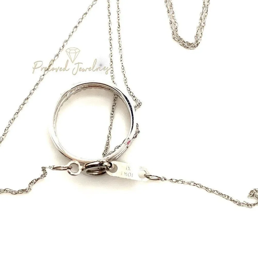 10k Diamond Eternity Pendant Necklace - Picture 5 of 10
